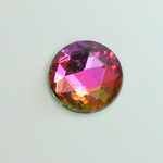 Glass Flat Back Foiled Rauten Rose - Round 18MM VITRAIL MED