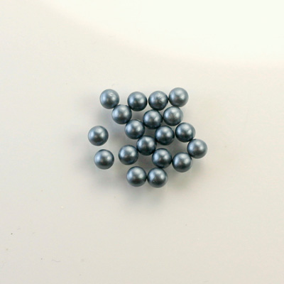 Czech Glass Pearl No-Hole Ball - 2.5MM DARK GREY 70445