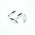 Plastic Point Back Foiled Stone - Navette 15x4MM CRYSTAL
