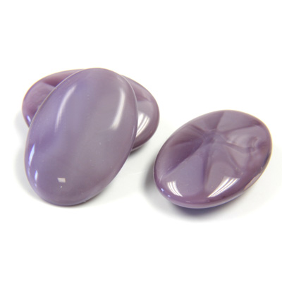 Glass Point Back Buff Top Stone Opaque Doublet - Oval 18x13MM AMETHYST MOONSTONE