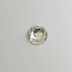 Glass Flat Back Foiled Rauten Rose - Round 10MM CRYSTAL