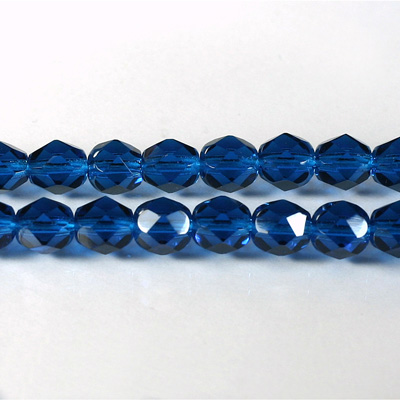 Czech Glass Fire Polish Bead - Round 07MM CAPRI BLUE