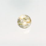 Plastic Bead - Smooth Round 16MM GOLD DUST on CRYSTAL