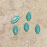 Glass Medium Dome Cabochon - Navette 10x5MM TURQUOISE