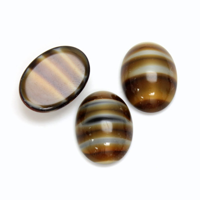 Glass Medium Dome Cabochon - Oval 18x13MM TIGEREYE