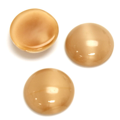 Glass Medium Dome Cabochon - Round 18MM MOONSTONE BEIGE