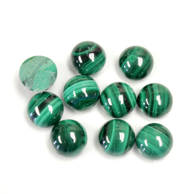 Gemstone Cabochon - Round 08MM MALACHITE