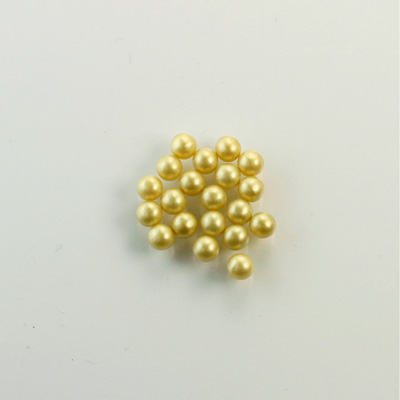 Czech Glass Pearl No-Hole Ball - 2MM GOLD 70486