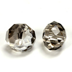 Chinese Cut Crystal Bead - Rondelle 09x12MM GREY