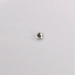 Czech Glass Flat Back Rose Cut Stone - Square 03x3MM CRYSTAL Foiled