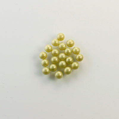 Czech Glass Pearl No-Hole Ball - 2MM LT OLIVE 70457