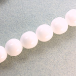Czech Pressed Glass Bead - Smooth Round 12MM WHITE