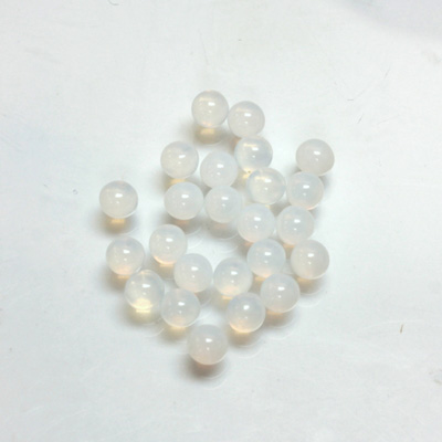 Glass No-Hole Ball - 04MM WHITE OPAL