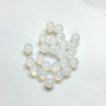 Glass No-Hole Ball - 04MM WHITE OPAL