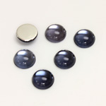 Plastic Flat Back Foiled Cabochon - Round 09MM MONTANA