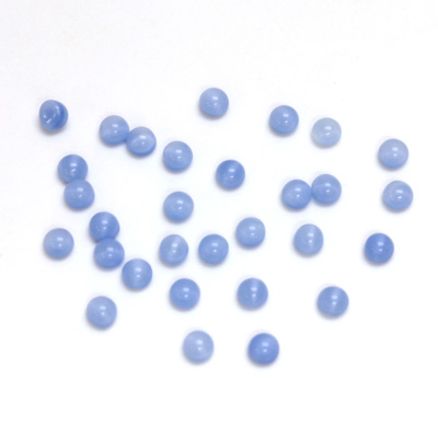 Glass Medium Dome Cabochon - Round 03MM MOONSTONE BLUE