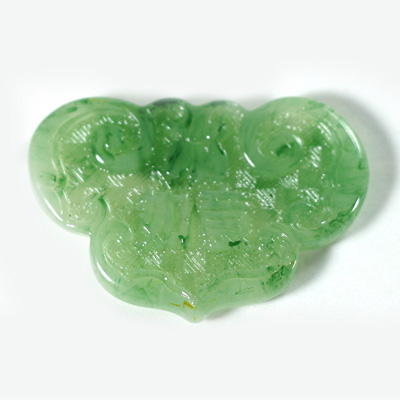 Plastic Oriental Caved Series Flat Back Stone 55x3MM8MM JADE