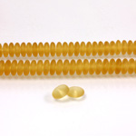 Czech Pressed Glass Bead - Smooth Rondelle 6MM MATTE TOPAZ