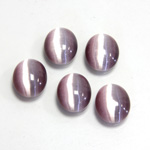 Fiber-Optic Cabochon - Oval 12x10MM CAT'S EYE LT PURPLE