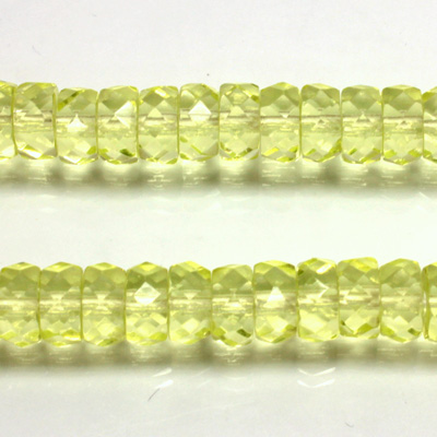 Czech Glass Fire Polished Bead - Rondelle 08x4MM JONQUIL