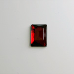 Glass Flat Back Foiled Rauten Rose - Cushion 14x10MM RUBY