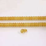 Czech Pressed Glass Bead - Smooth Rondelle 4MM MATTE TOPAZ