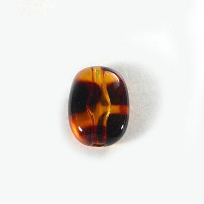 Plastic  Bead - Mixed Color Smooth Flat Keg 19x14MM TORTOISE