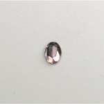 Glass Flat Back Rose Cut Faceted Foiled Stone - Oval 08x6MM LT AMETHYST