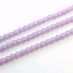 Czech Pressed Glass Bead - Smooth Round 04MM COATED LAVENDER AMETHYST