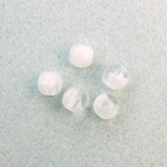 Czech Pressed Glass Large Hole Bead - Round 08MM MOONSTONE WHITE