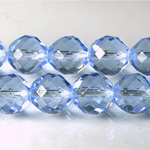 Czech Glass Fire Polish Bead - Round 14MM LT SAPPHIRE