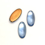 Glass Medium Dome Foiled Cabochon - Oval 18x9MM LT SAPPHIRE