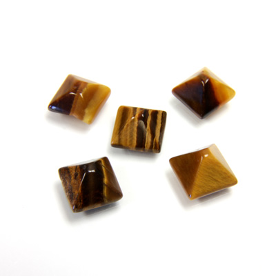 Gemstone Cabochon - Square Pyramid Top 06x6MM TIGEREYE