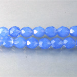 Czech Glass Fire Polish Bead - Round 08MM OPAL BLUE