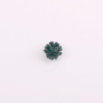 Plastic Carved No-Hole Flower - Rosebud 06.5MM MATTE JET