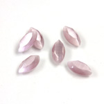 Fiber-Optic Flat Back Stone with Faceted Top and Table - Navette 10x5MM CAT'S EYE LT PURPLE