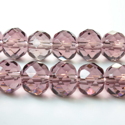 Chinese Cut Crystal Bead - Rondelle 08x10MM LIGHT AMETHYST