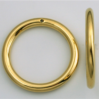 Metalized Plastic Smooth Bead - Ring 36MM GOLD