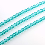 Czech Pressed Glass Bead - Smooth Round 04MM COATED APATITE