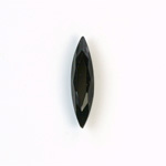 Glass Point Back Tin Table Cut (TTC) Stone - Navette 24x6MM JET