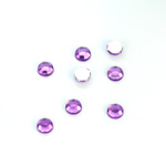 Plastic Flat Back Foiled Rose Cut Rhinestone - Round 05MM (21ss)  LT AMETHYST