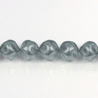 Czech Glass Pearl Bead - Baroque Round 08MM DARK GREY 70445