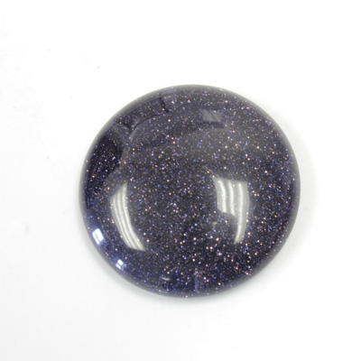 Man-made Cabochon - Round 30MM BLUE GOLDSTONE