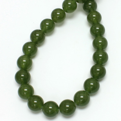 Gemstone Bead - Smooth Round 10MM Dyed QUARTZ Col. 23 TAIWAN JADE