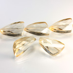 Chinese Cut Crystal Bead - Fancy 25x14MM CHAMPAGNE