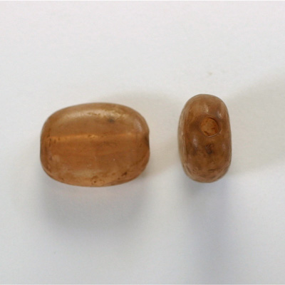 Plastic Bead - Linen Quartz Color Smooth Flat Keg 19x14MM MATTE BROWN