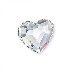 LIMITED STOCK Preciosa Crystal Flat Back Fancy Stone - Heart 14MM CRYSTAL - B quality