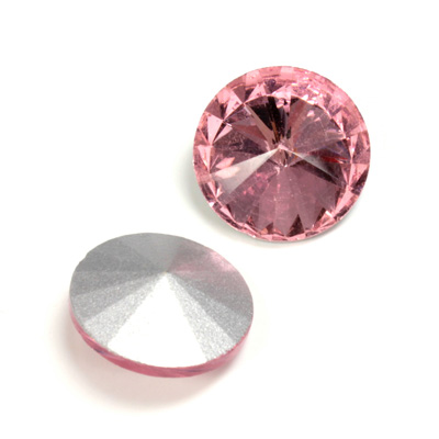 Cut Crystal Point Back Rivoli 18MM ROSE