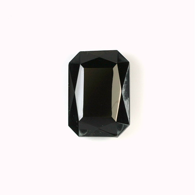 Glass Point Back Tin Table Cut (TTC) Stone - Cushion Octagon 14x10MM JET