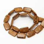 Wood Bead - Smooth Rectangle Chiclet 19x12MM ROBLES
